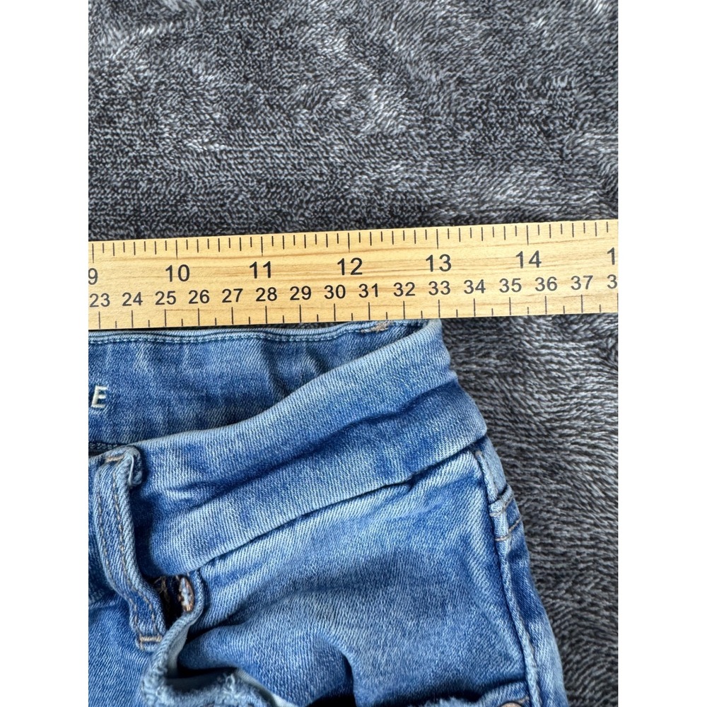 American Eagle Flare Jeans Womens 10 Blue Curvy Super High-Rise Distressed - Picture 2 of 9